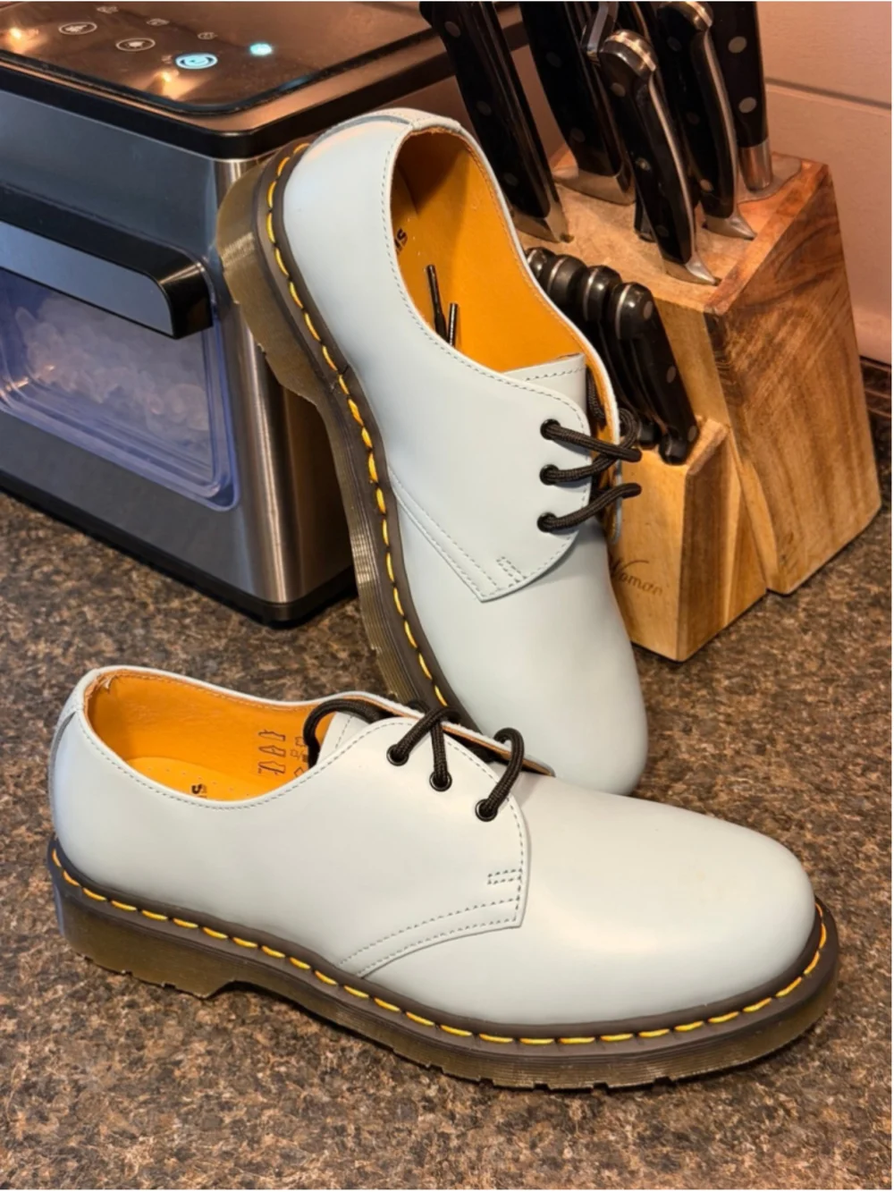 New Dr. Martens 1461 Oxford Plain Toe Derby Smooth Pastel Blue